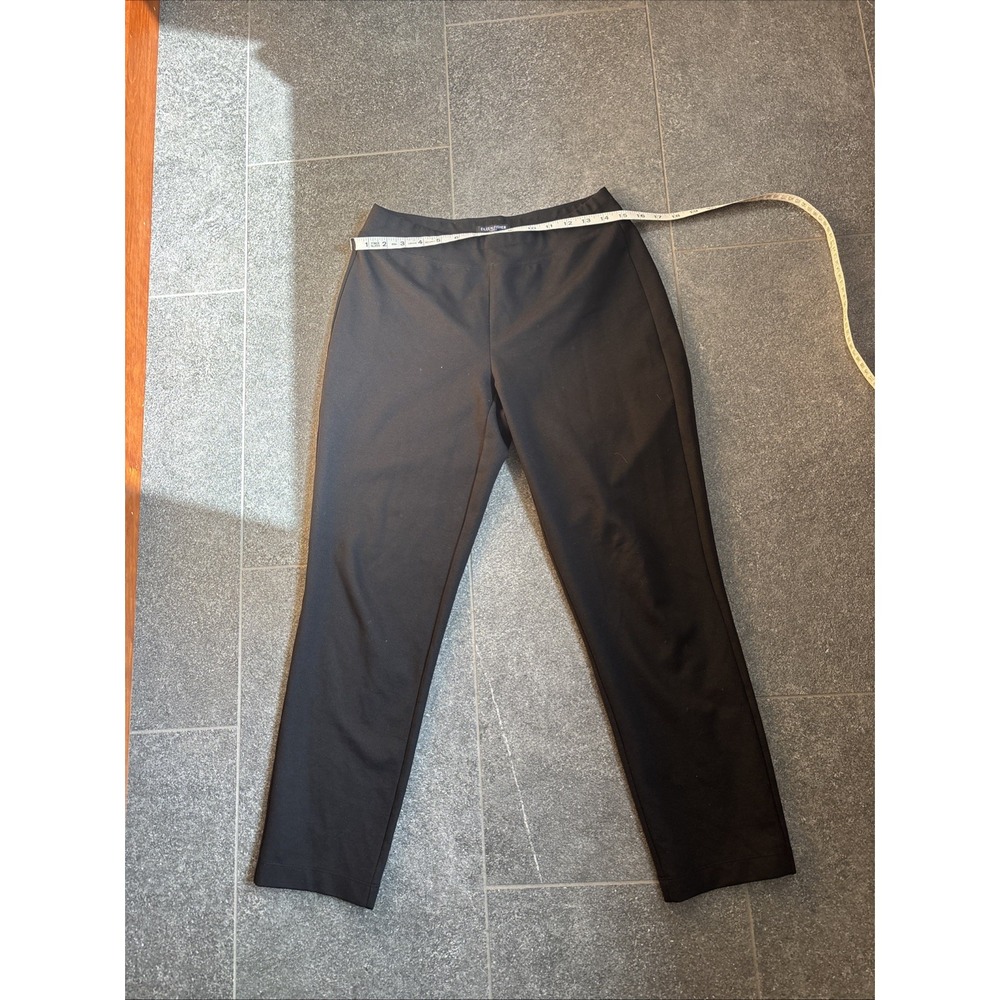 Eileen Fisher Petite Black Cotton Stretch Ankle Pants PM